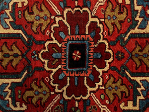 Antique Persian Heriz Rug <br> 9' 6" x 12' 8"
