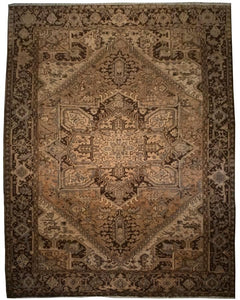 Antique Persian Heriz Rug <br> 7' 11" x 10' 8'