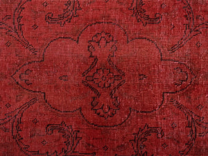 Red Overdyed Rug <br> 8' 4" x 11' 9"