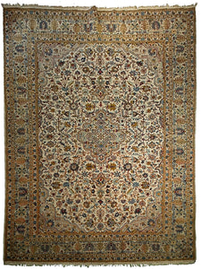 Antique Persian Kashan Rug <br> 9' 6" x 12' 8"