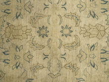 Square Sultanabad Rug <br> Beige Field, Blue Border <br> 9' 9" x 9' 10"