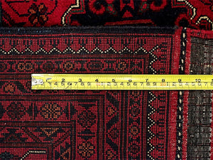 Red Afghan Khal Mohammadi Rug <br> 8' 2" x 11' 6"
