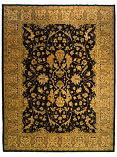 Sultanabad Area Rug with Black Field - 9' x 12'