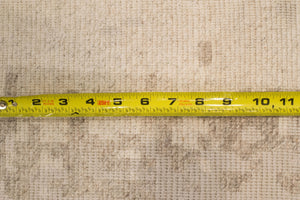 Modern Beige Silk Indian Rug  <br> 8" x 9' 10"