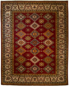 Kazak Tribal Oriental Rug <br>  7' 8" x 9' 9"