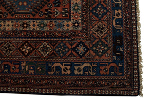 Antique Persian Shiraz Rug <br> 8' 9" x 9' 10"